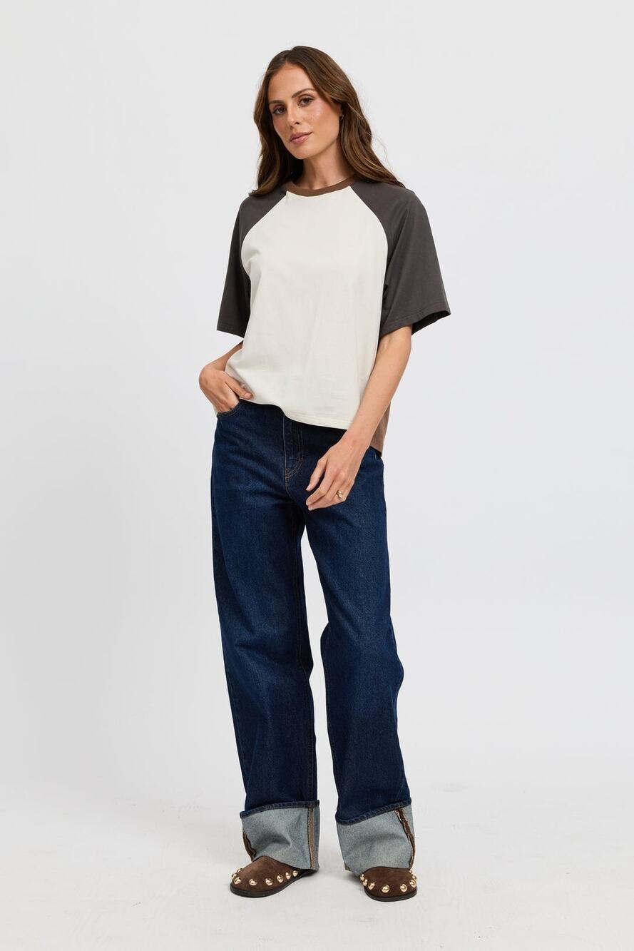 Apero Label Tasmin Box-Cut Short Sleeves Tee - M